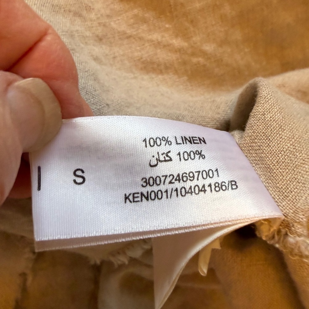 ETA 100% Linen Men’s Button Down shirt-raw hem-Size Small-Oversized - Picture 8 of 10